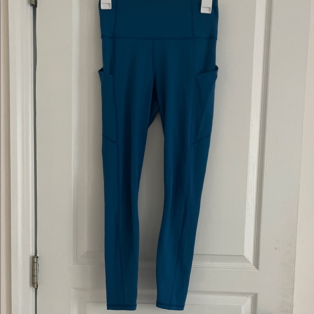 Women's Blue High-Waisted Leggings